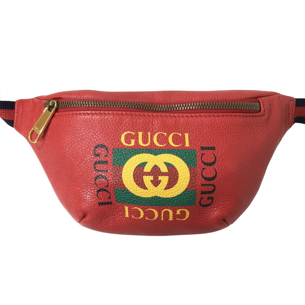 GUCCI Waist Bag Body Sherry Belt Red